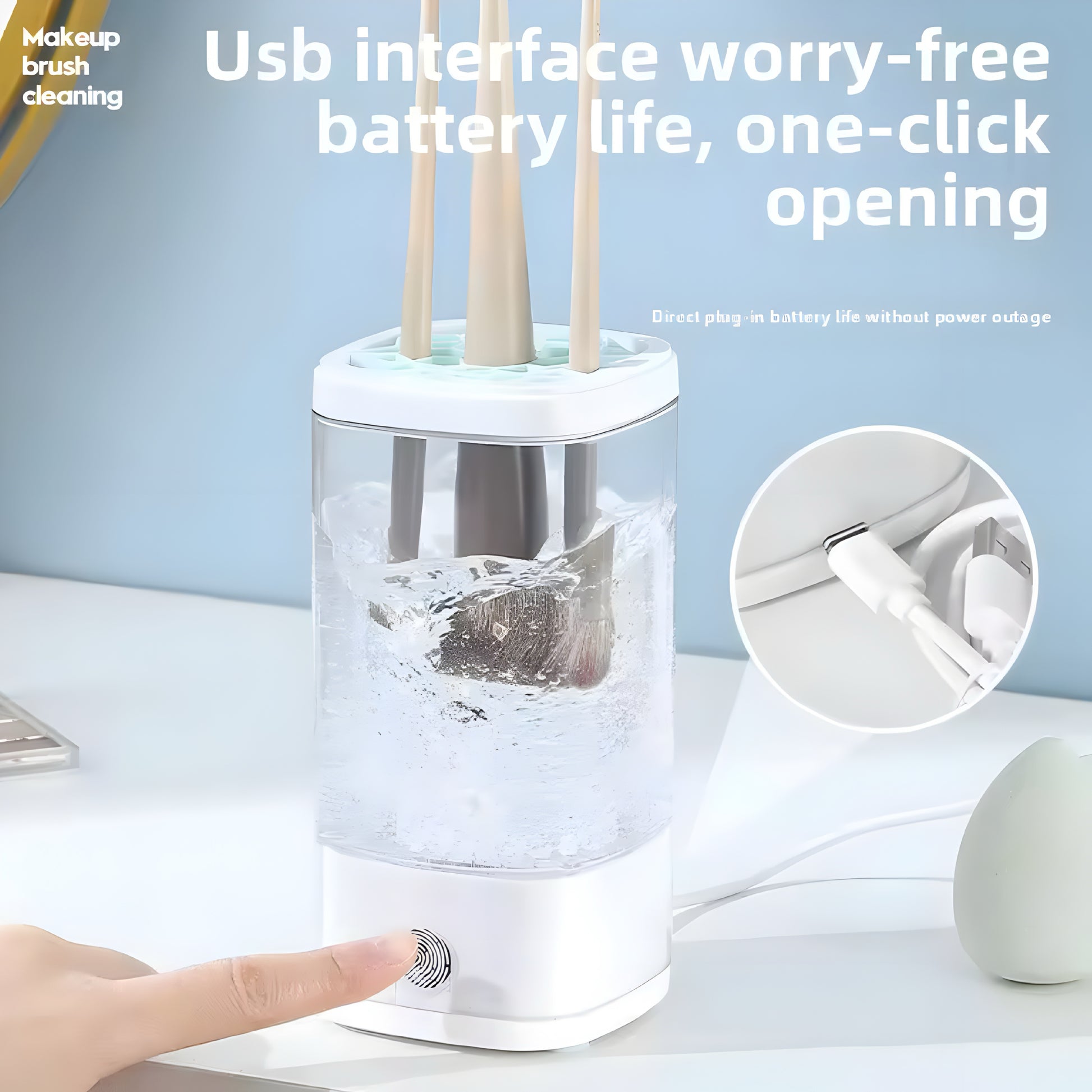 Elektrischer USB-Make-up-Pinselreiniger